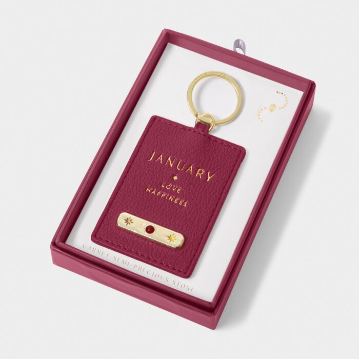Katie Loxton Birthstone Keyring 'January'